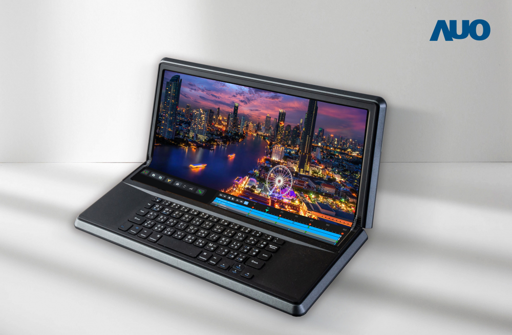 金年会|jinnianhui14.6吋Micro LED折迭显示屏幕，搭配半径4mm的弯折绞炼，以及高画素、高亮度、高对比度的显示技术特点，即便在大视角下仍保有绝佳色相与亮度